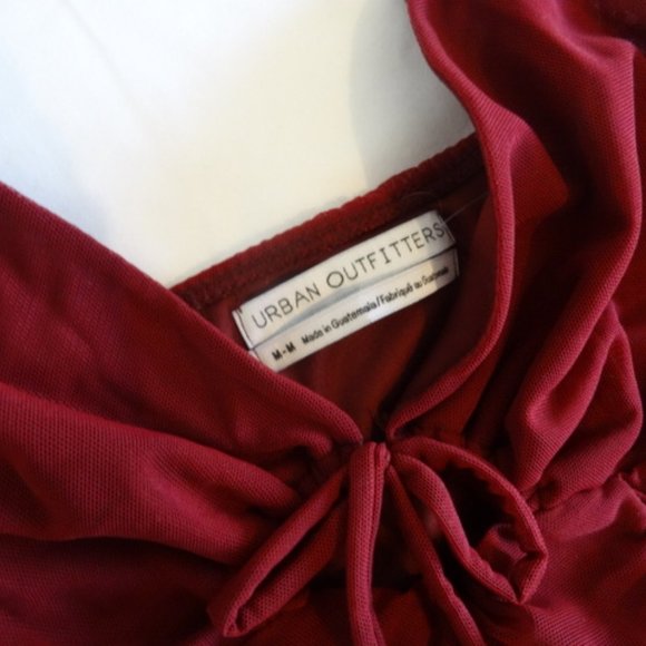 Burgundy Urban Outfitters Crop Top - Picture 3 of 5